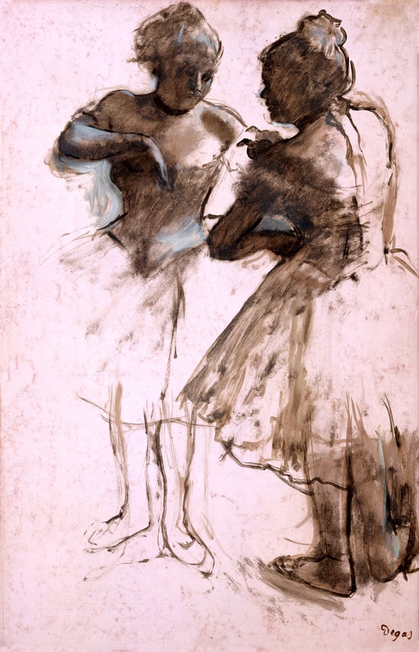 Two Dancers, Edgar Degas - plakat 50x70 cm