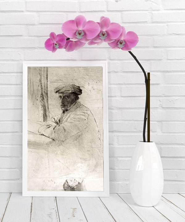 The Engraver Joseph Tourny, Edgar Degas - plakat 21x29,7 cm