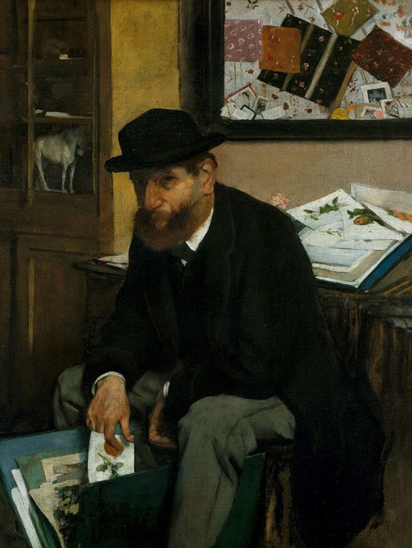 The Collector of Prints, Edgar Degas - plakat 21x29,7 cm