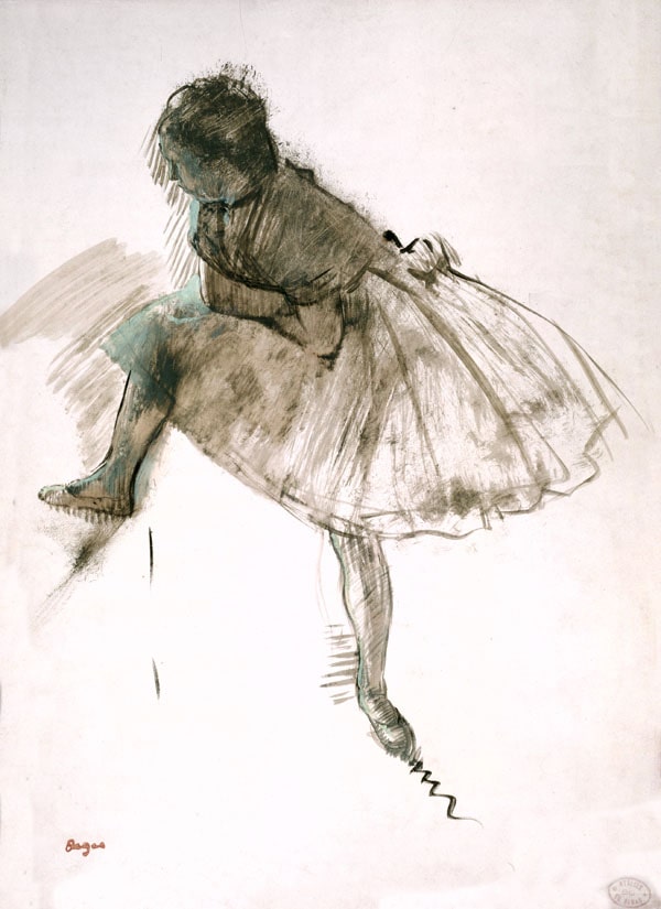 Study of a Ballet Dancer (recto), Edgar Degas - plakat 40x60 cm