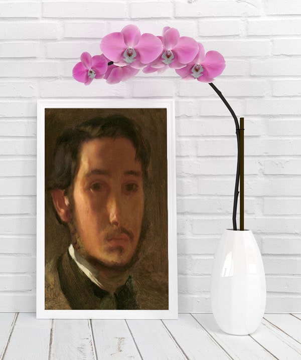 Self Portrait with White Collar, Edgar Degas - plakat 42x59,4 cm