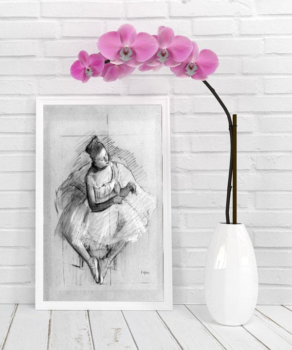 Seated Dancer, Edgar Degas - plakat 42x59,4 cm