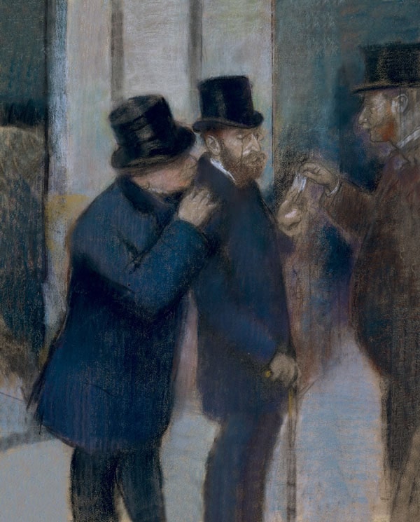 Portraits at the Stock Exchange, Edgar Degas - plakat 21x29,7 cm