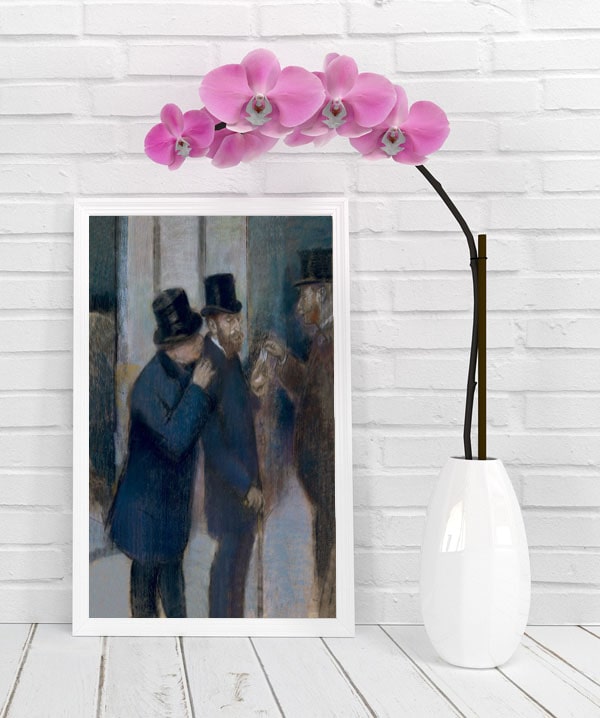 Portraits at the Stock Exchange, Edgar Degas - plakat 21x29,7 cm
