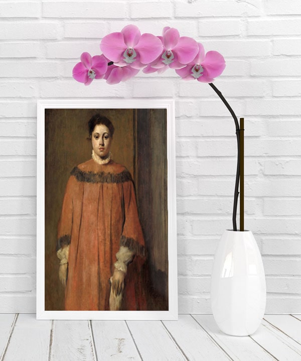 Girl in Red, Edgar Degas - plakat 29,7x42 cm