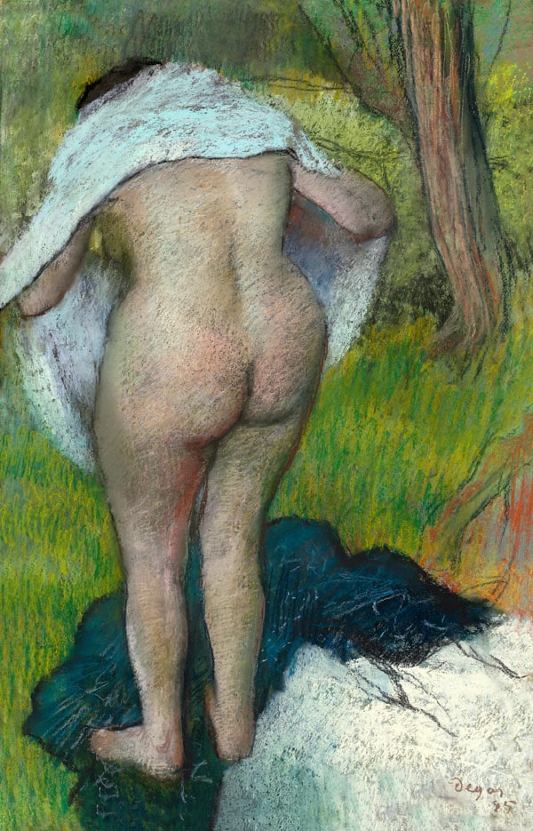 Girl Drying Herself, Edgar Degas - plakat 70x100 cm