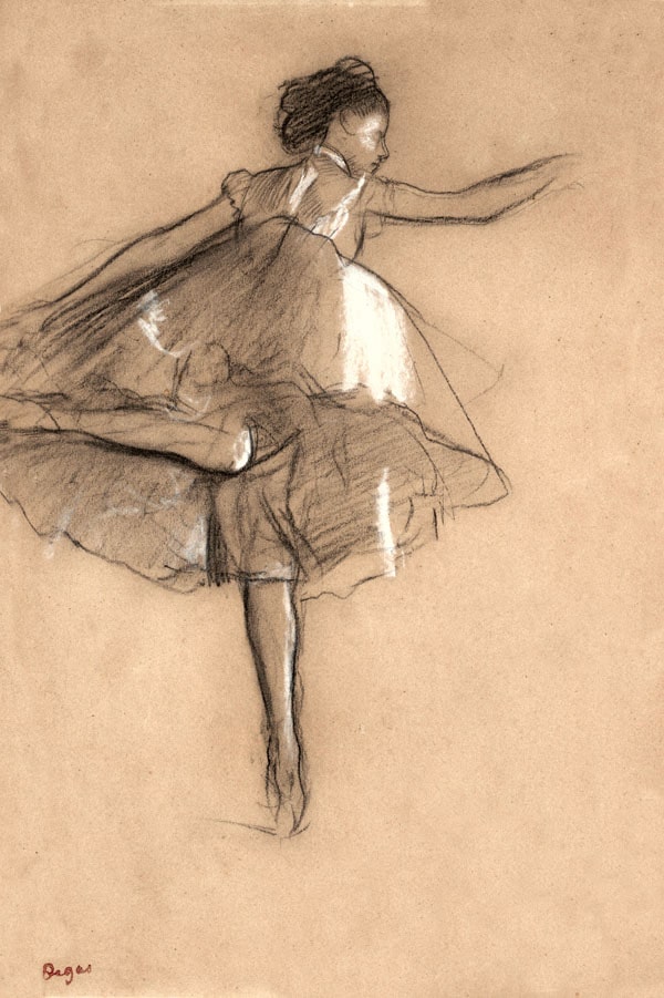 Dancer on pointe, Edgar Degas - plakat 60x80 cm
