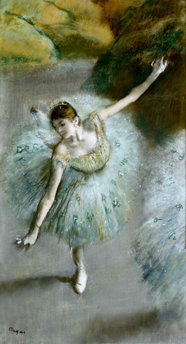 Dancer in Green, Edgar Degas - plakat 42x59,4 cm