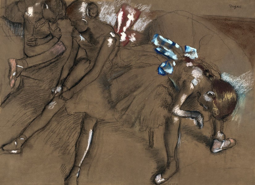 Three Dancers Resting, Edgar Degas - plakat 29,7x21 cm