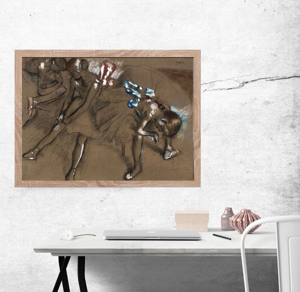 Three Dancers Resting, Edgar Degas - plakat 29,7x21 cm