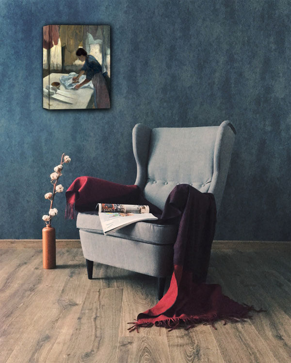 Woman Ironing begun, Edgar Degas - obraz na płótnie 50x70 cm