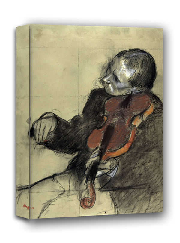 Violinist, Study for The Dance Lesson, Edgar Degas - obraz na płótnie 30x40 cm