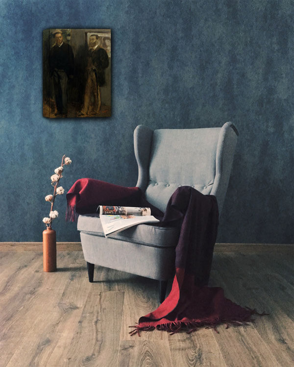 Two Men, Edgar Degas - obraz na płótnie 30x40 cm