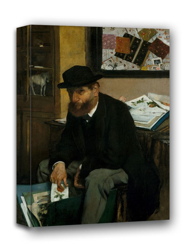 The Collector of Prints, Edgar Degas - obraz na płótnie 60x90 cm