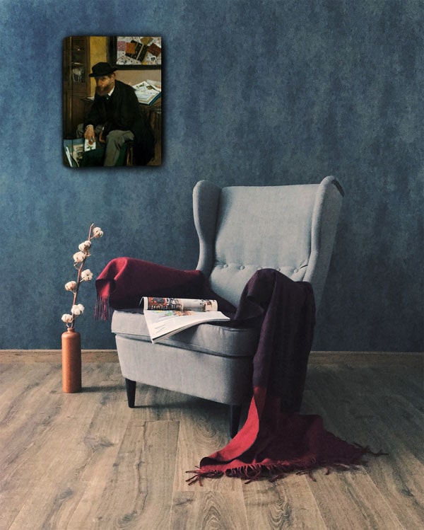 The Collector of Prints, Edgar Degas - obraz na płótnie 60x90 cm