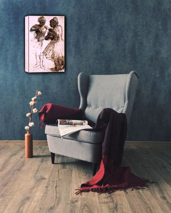 Two Dancers, Edgar Degas - obraz na płótnie 70x100 cm