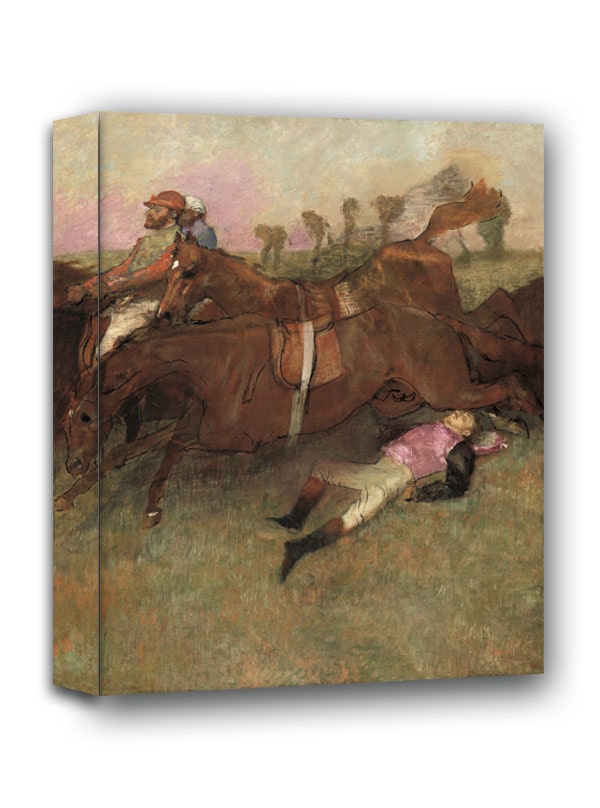 Scene from the Steeplechase The Fallen Jockey, Edgar Degas - obraz na płótnie 40x50 cm