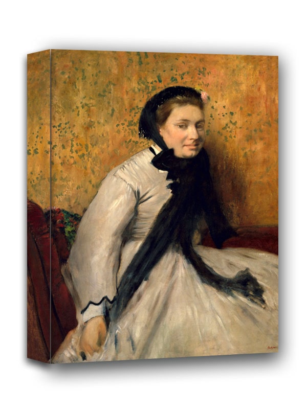 Portrait of a Woman in Gray, Edgar Degas - obraz na płótnie 60x80 cm