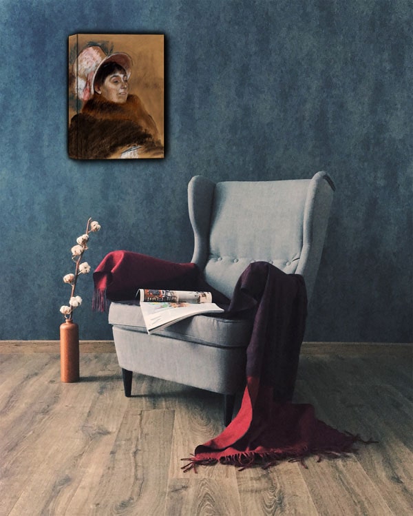 Madame Dietz Monnin, Edgar Degas - obraz na płótnie 60x80 cm