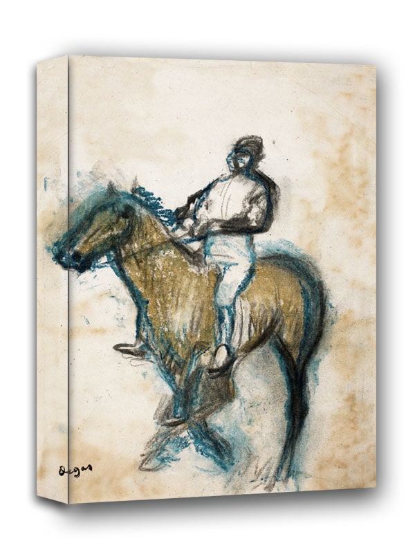 Jockey, Edgar Degas - obraz na płótnie 90x120 cm