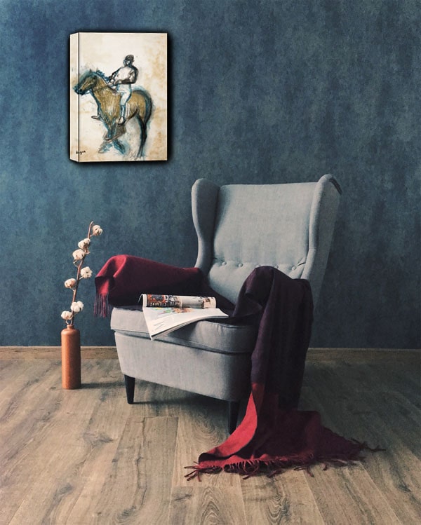 Jockey, Edgar Degas - obraz na płótnie 90x120 cm