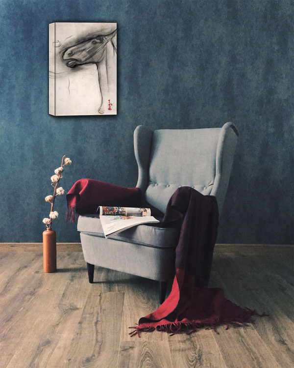 Head of a Horse, Edgar Degas - obraz na płótnie 60x80 cm