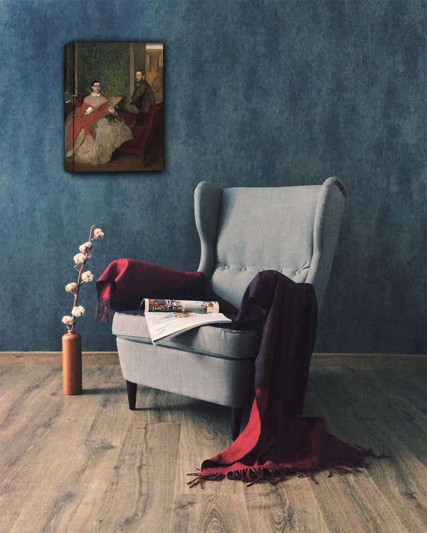 Edmondo and Thérèse Morbilli, Edgar Degas - obraz na płótnie 50x70 cm