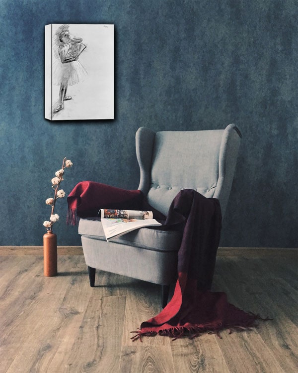 Dancer with a Fan, Edgar Degas - obraz na płótnie 20x30 cm