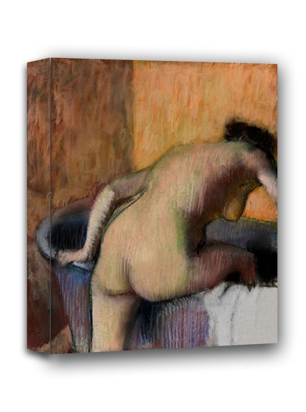 Bather Stepping into a Tub, Edgar Degas - obraz na płótnie 30x40 cm