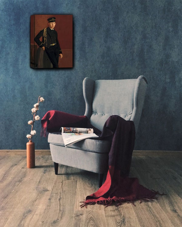 Achille De Gas in the Uniform of a Cadet, Edgar Degas - obraz na płótnie 20x30 cm