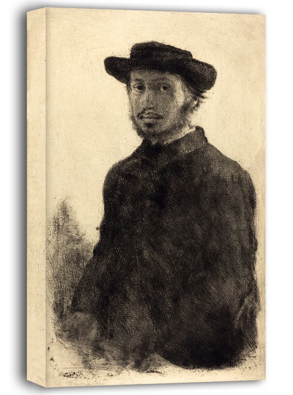 Autoportret1857, Edgar Degas - obraz na płótnie 90x120 cm