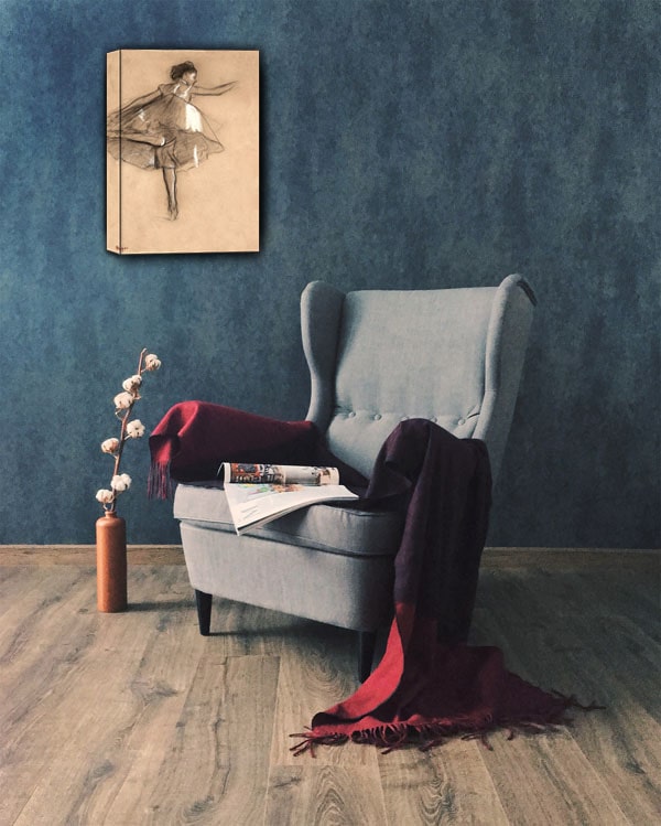 Dancer on pointe, Edgar Degas - obraz na płótnie 70x100 cm