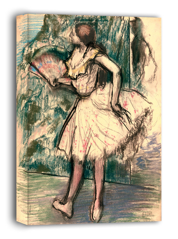 Dancer with a Fan , Edgar Degas - obraz na płótnie 20x30 cm