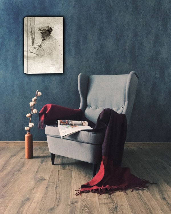 The Engraver Joseph Tourny, Edgar Degas - obraz na płótnie 20x30 cm