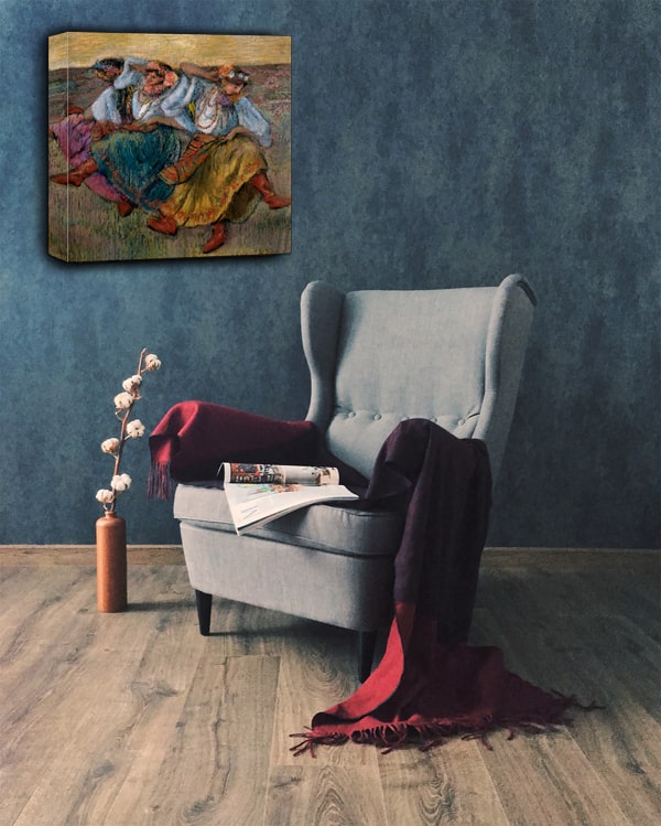 Russian Dancers, Edgar Degas - obraz na płótnie 60x60 cm