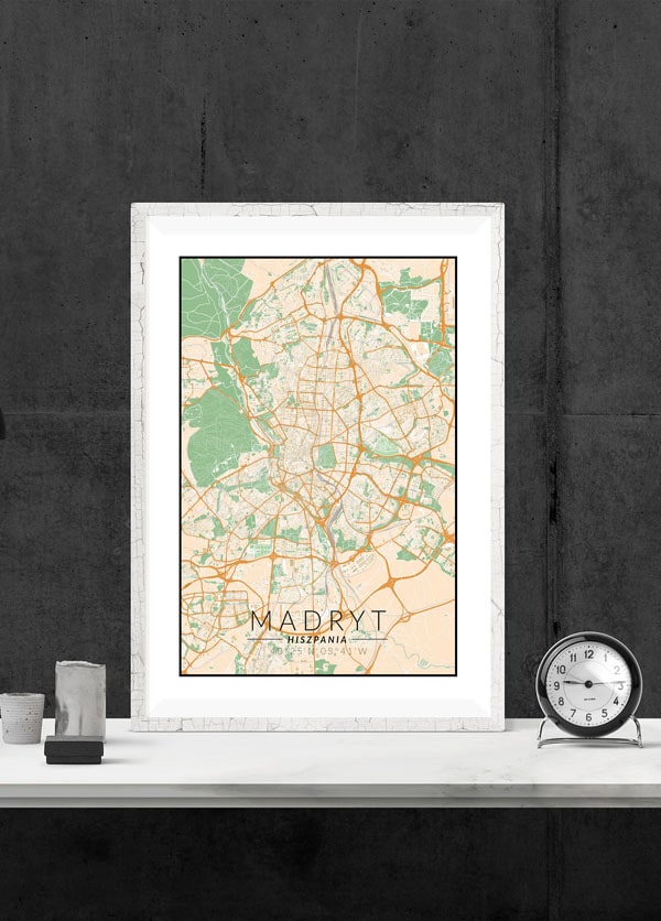 Madryt mapa kolorowa - plakat 20x30 cm