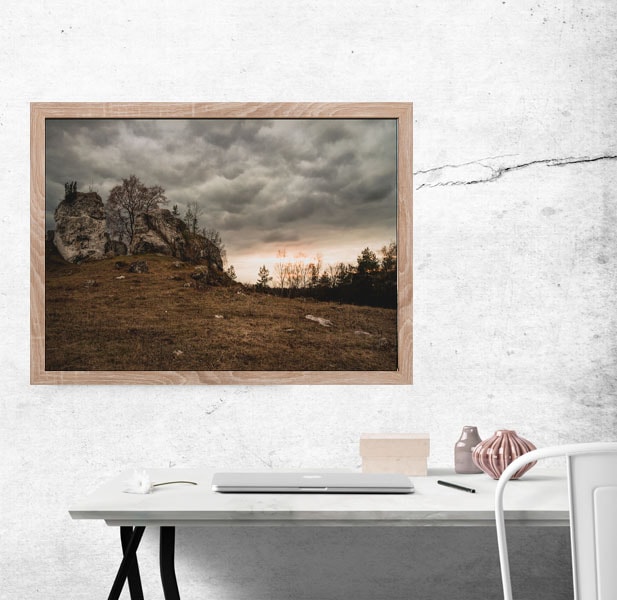 Skały i krajobraz 2 - plakat premium 60x40 cm
