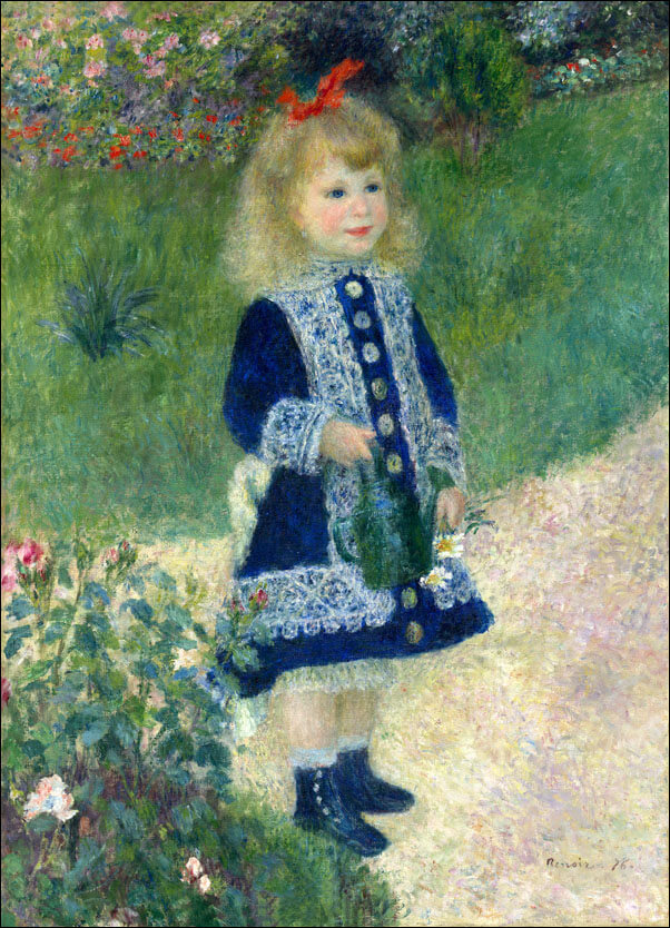 A Girl with a Watering Can, Auguste Renoir - plakat 21x29,7 cm