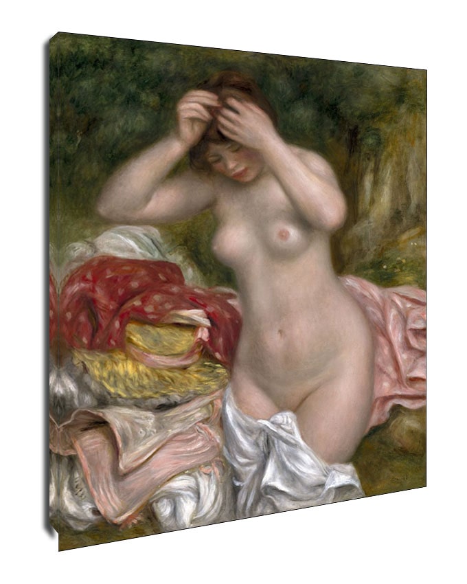 Bather Arranging Her Hair, Auguste Renoir - obraz na płótnie 60x80 cm