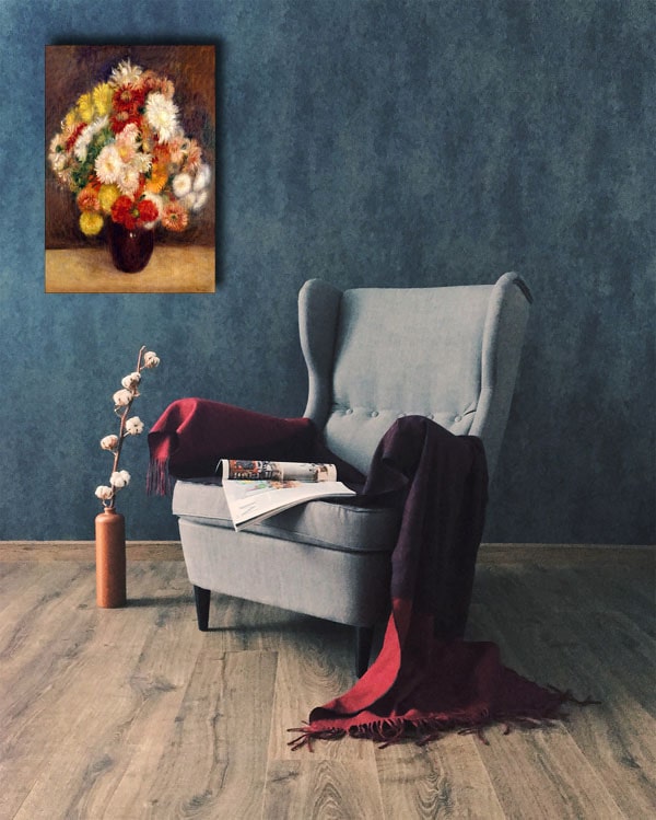 Bouquet of Chrysanthemums, Auguste Renoir - obraz na płótnie 40x60 cm