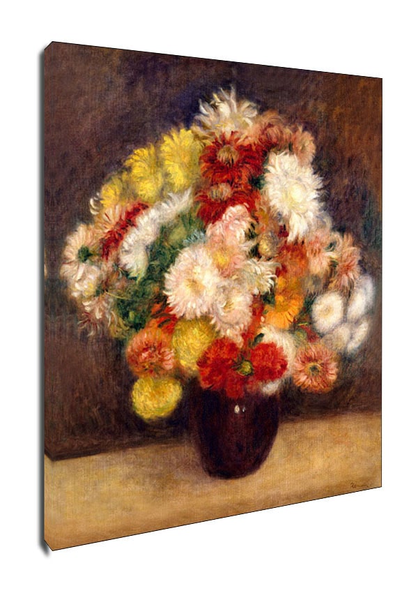 Bouquet of Chrysanthemums, Auguste Renoir - obraz na płótnie 40x60 cm