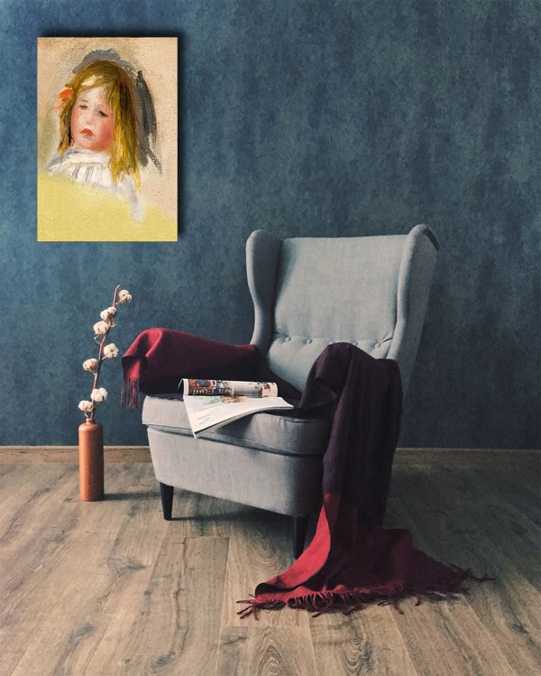 Child with Blond Hair, Auguste Renoir - obraz na płótnie 60x80 cm