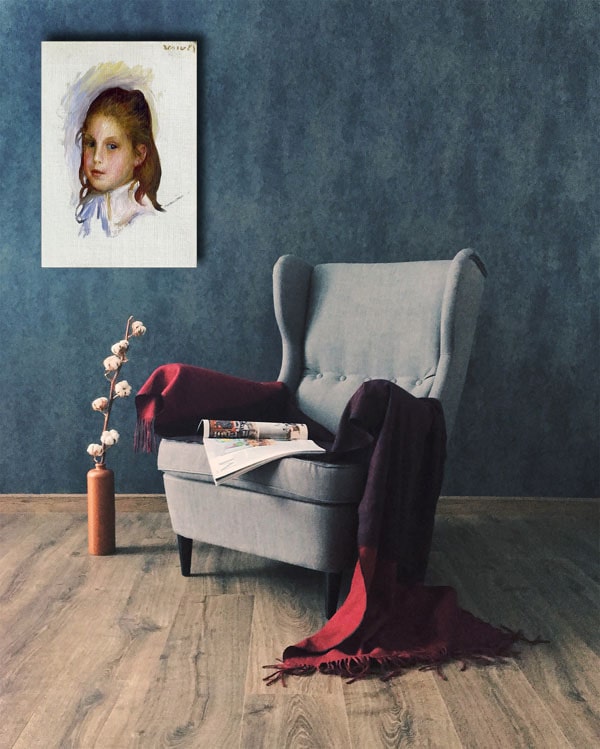 Child with Brown Hair, Auguste Renoir - obraz na płótnie 50x70 cm