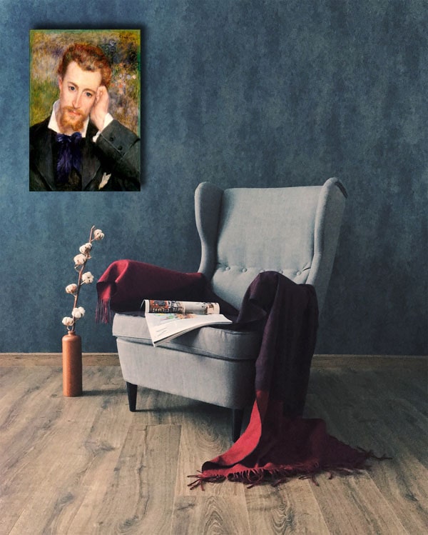 Eugène Murer (Hyacinthe Eugène Meunier, 1841–1906), Auguste Renoir - obraz na płótnie 30x40 cm