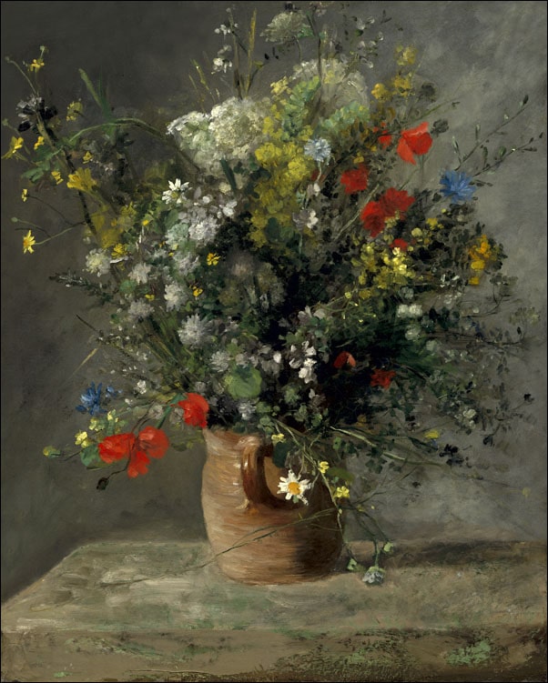 Flowers in a Vase, Auguste Renoir - plakat 59,4x84,1 cm