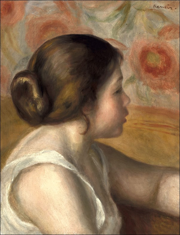 Head of a Young Girl, Auguste Renoir - plakat 21x29,7 cm