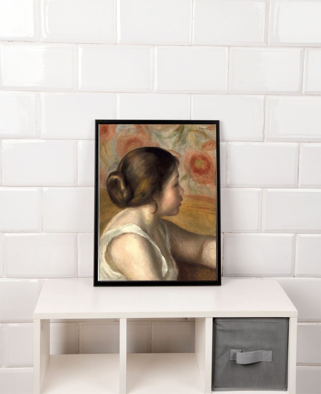 Head of a Young Girl, Auguste Renoir - plakat 21x29,7 cm
