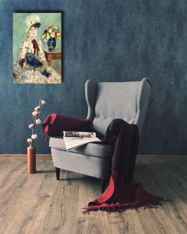 Mlle Charlotte Berthier, Auguste Renoir - obraz na płótnie 90x120 cm