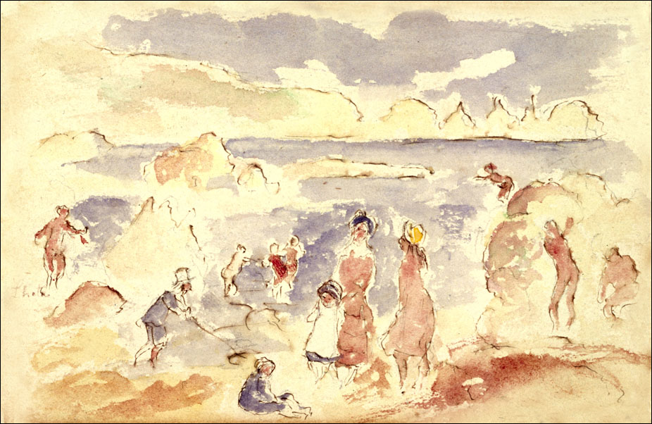 Beach Scene, Auguste Renoir - plakat 80x60 cm
