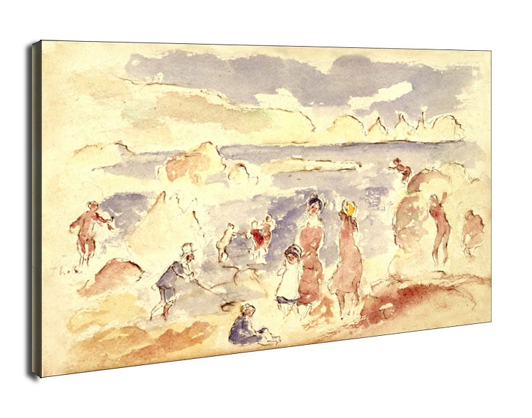 Beach Scene, Auguste Renoir - obraz na płótnie 80x60 cm
